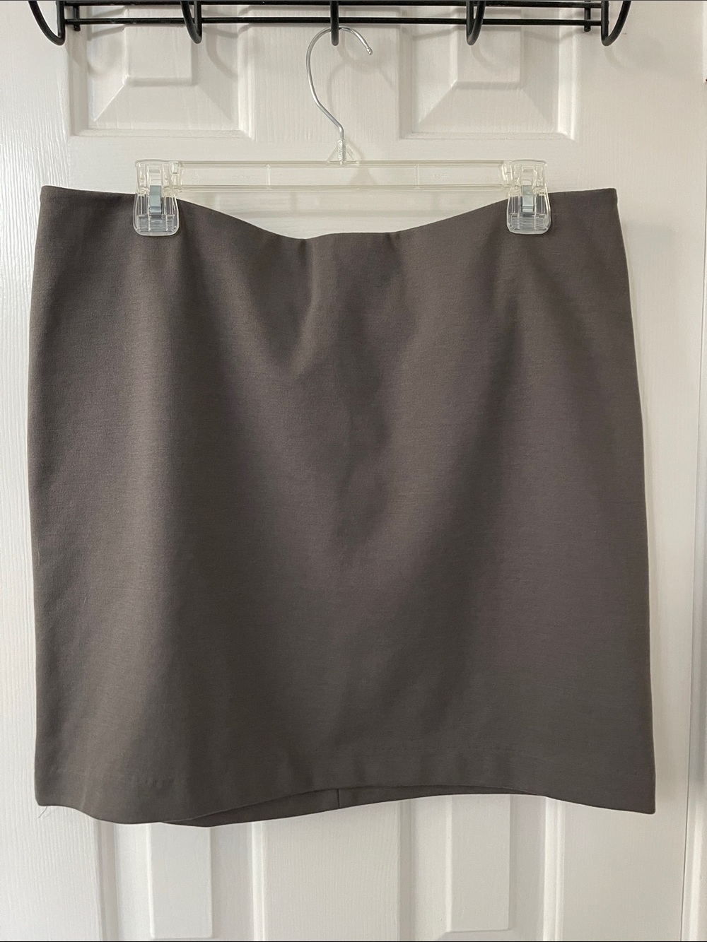 New York & Company Charcoal Gray Mini Skirt